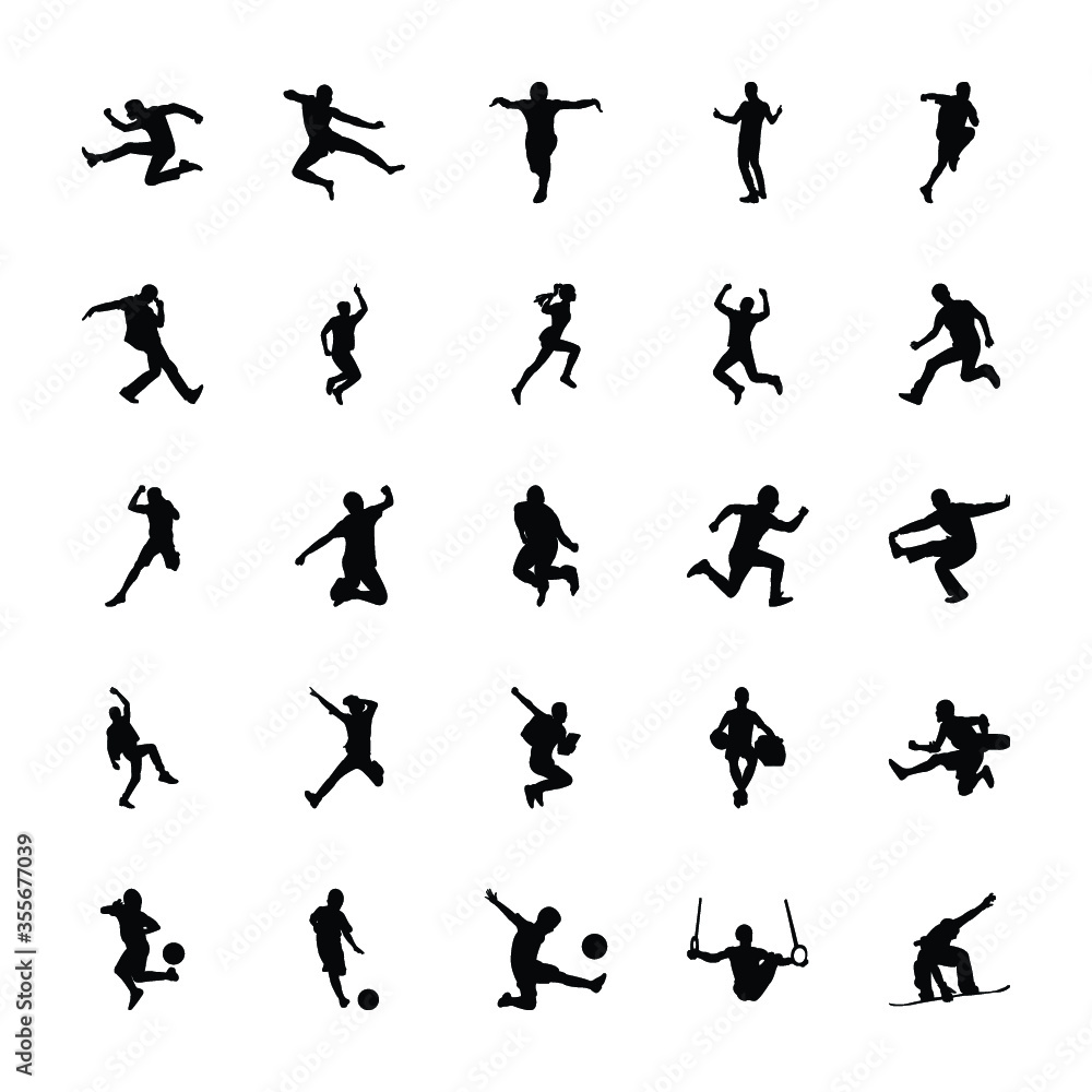
Olympic Games Silhouettes Vectors Set
