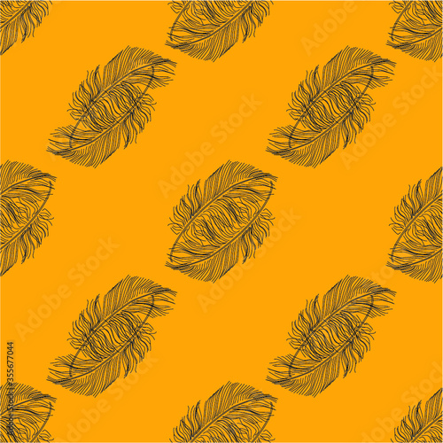 Feathers seamless vector pattern