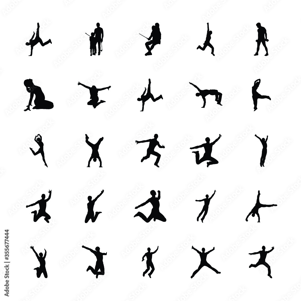 

Set of Outdoor Sports Silhouettes Vectors 

