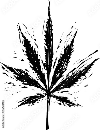 Cannabis leaf, vector illustration