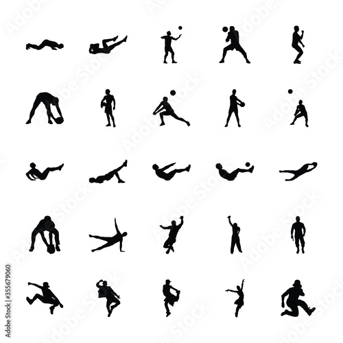  Body Exercise Silhouettes Vectors Pack 