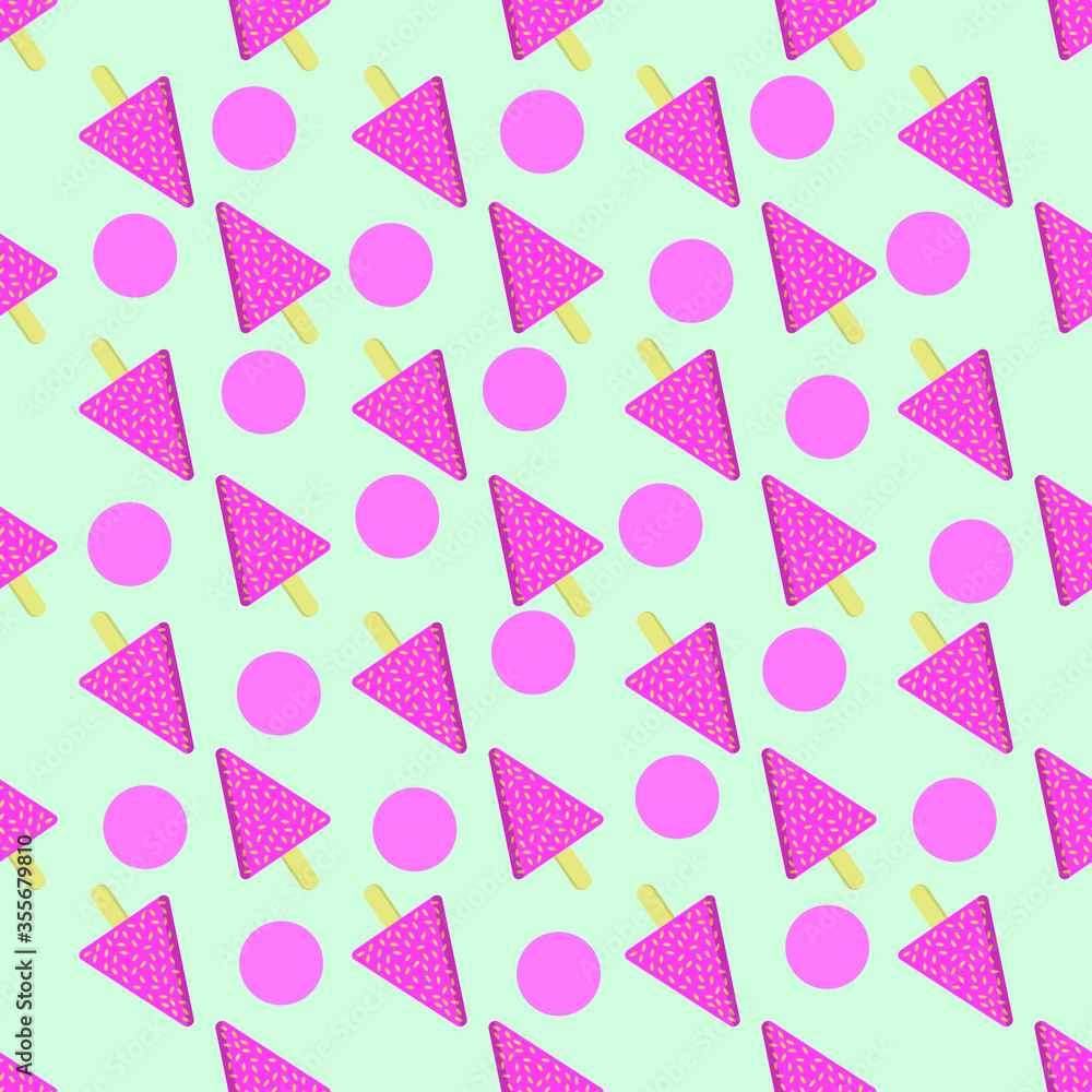 Seamless background of ice cream. Vector illustration. Seamless background of ice cream. Vector illustration.