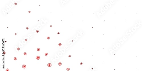 Light Red vector natural backdrop with flowers.