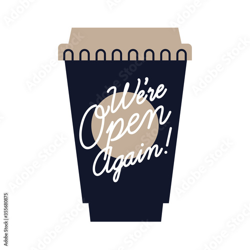 Post lockdown or quarantine reopening sign