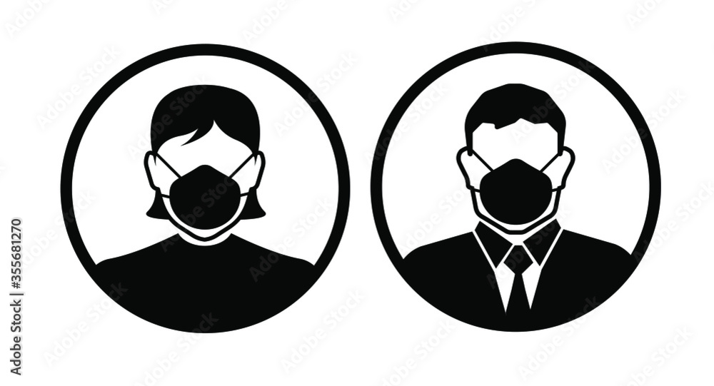 women and man icon on white background women and man icon on white background