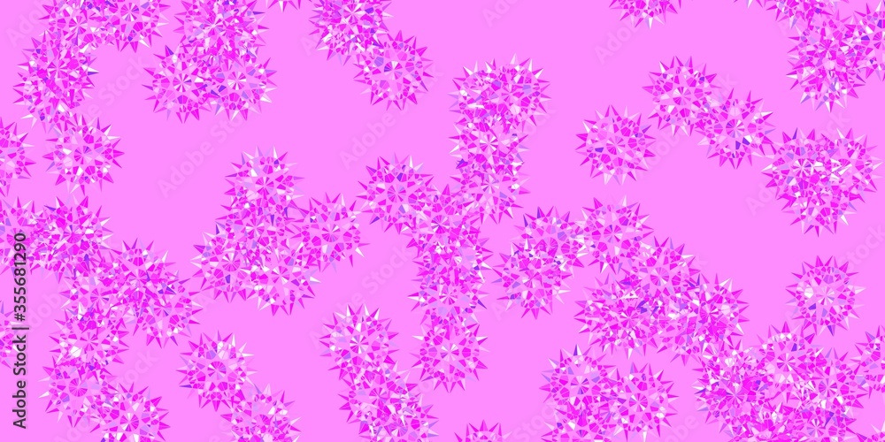 Light Purple, Pink vector doodle background with flowers. Light Purple, Pink vector doodle background with flowers.