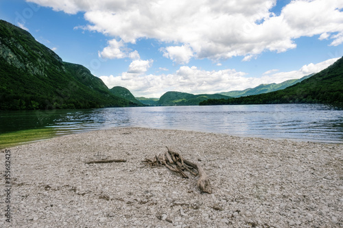 Spring on a mountain lake