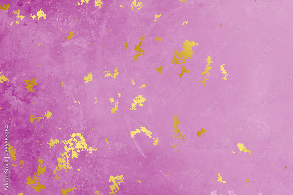 pink texture background with golden foil particles