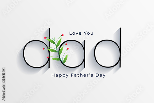 elegant style happy fathers day greeting card design