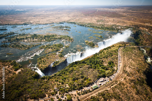 aerial view of victoria falls