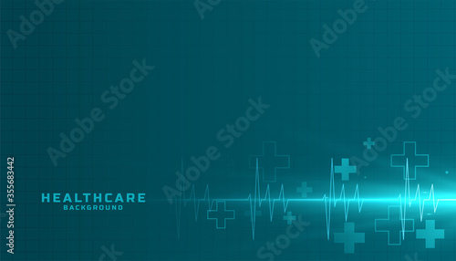 medical and healthcare background with cardiograph line