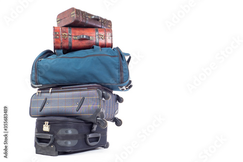 Many bags lie on top of eac...