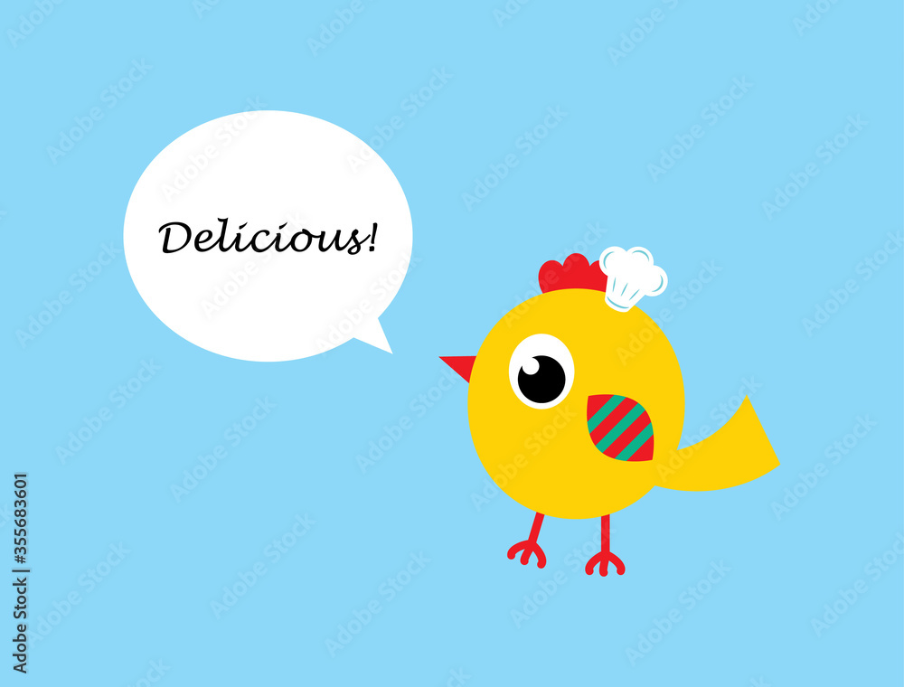 cute little chicken chef cartoon vector cute little chicken chef cartoon vector