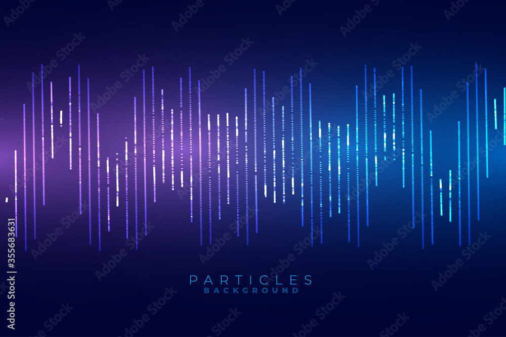 sound waveform blue technology style background design