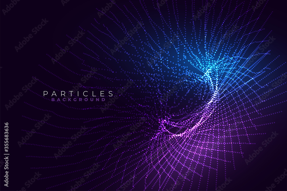 abstract technology glowing lines fractal style background design
