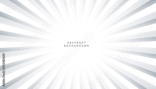 white background with sun rays burst design