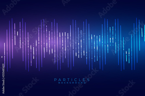 sound waveform blue technology style background design