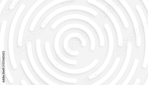 minimal white background with 3d circular pattern design photo