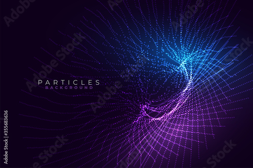 abstract technology glowing lines fractal style background design