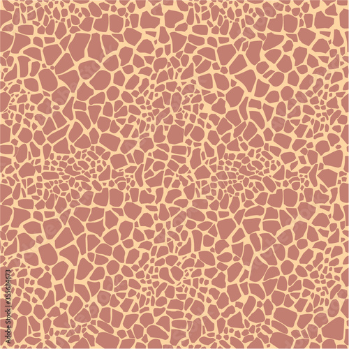 Giraffe skin seamless vector pattern 