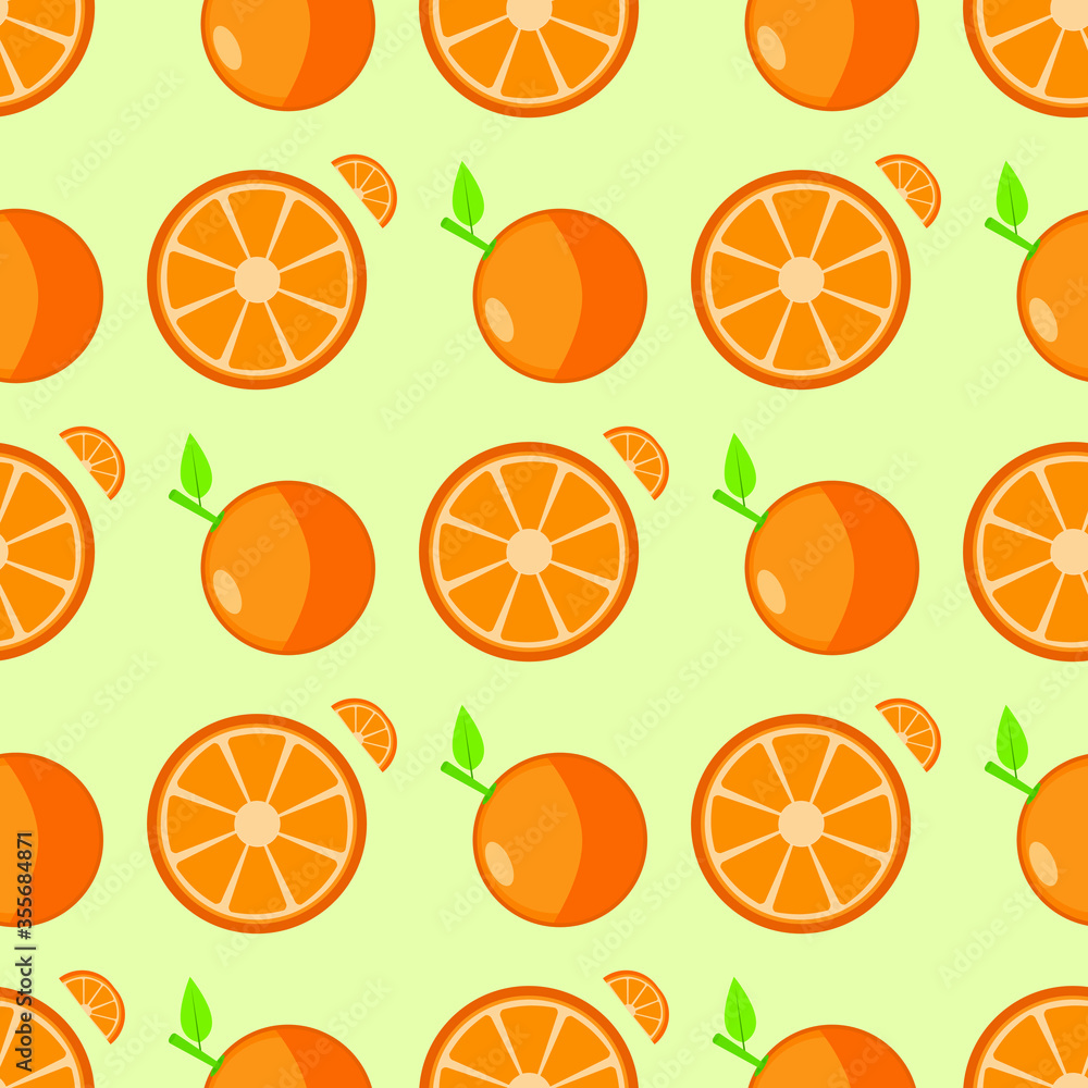 Seamless background of Orange fruit. Orange flat style. Vector illustration. Seamless background of Orange fruit. Orange flat style. Vector illustration.