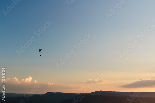 Sunset Paragliding beautiful sky