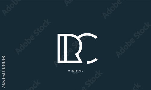 Alphabet letter icon logo RC
