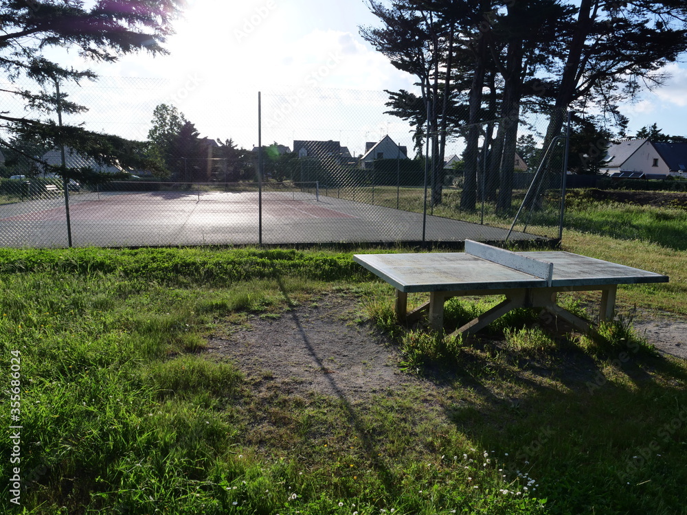 Fototapeta premium Landscape in the west of France in the french city of le Pouliguen. may 2020, Atlantic ocean.