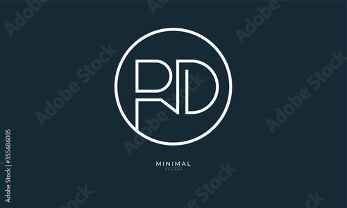 Alphabet letter icon logo RD