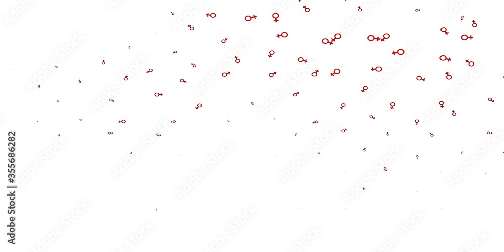 Light Blue, Red vector pattern with feminism elements. Light Blue, Red vector pattern with feminism elements.