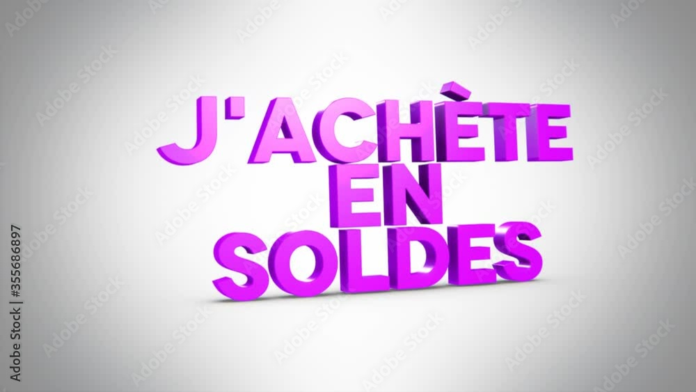 j'achète en soldes 3D violet j'achète en soldes 3D violet
