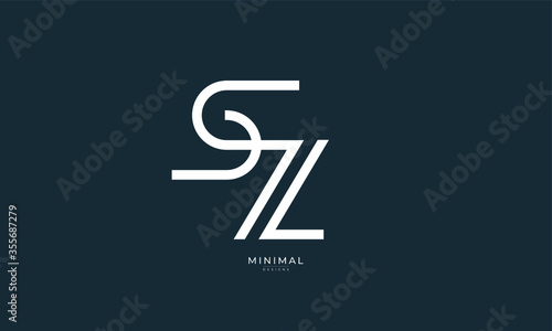 Alphabet letters icon logo SZ