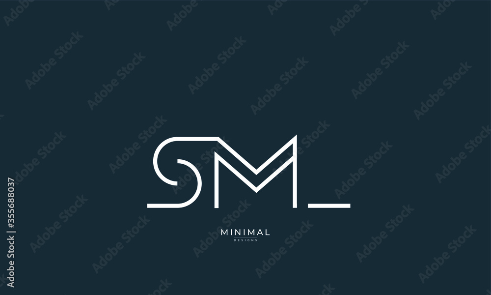 Alphabet letters icon logo SML Alphabet letters icon logo SML