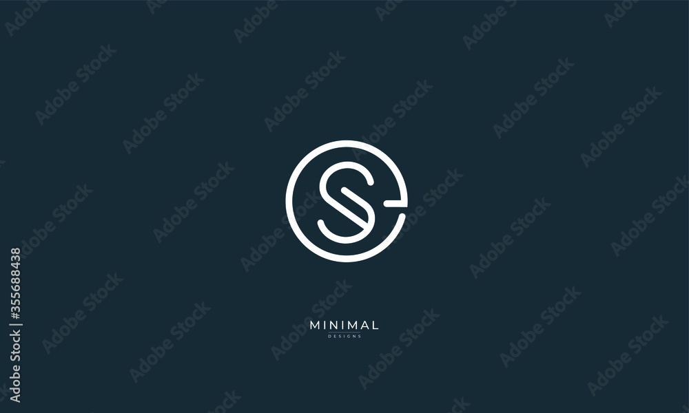 Alphabet letters icon logo ES or SE Alphabet letters icon logo ES or SE