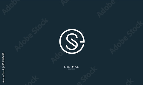 Alphabet letters icon logo ES or SE