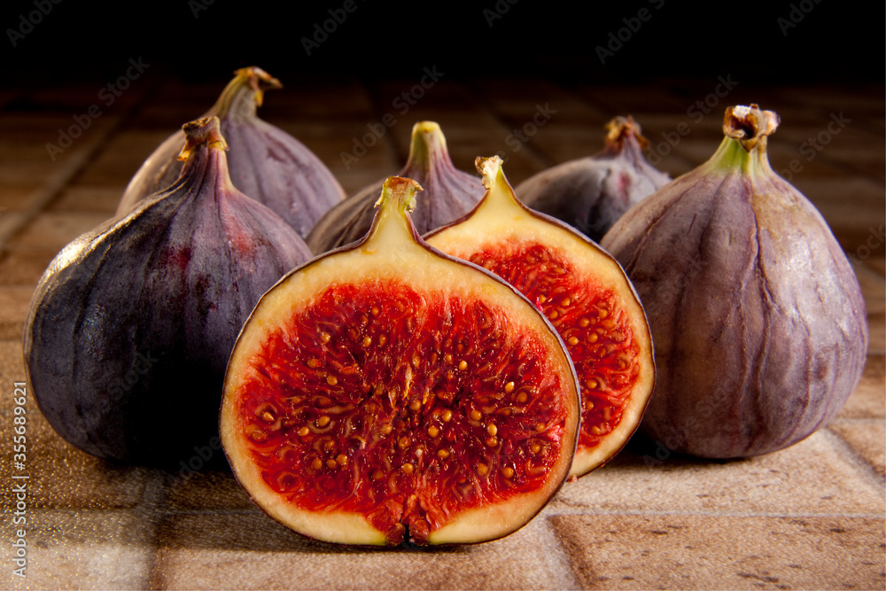 Figs a soft edible pearshaped fruit. Stock Photo Adobe Stock