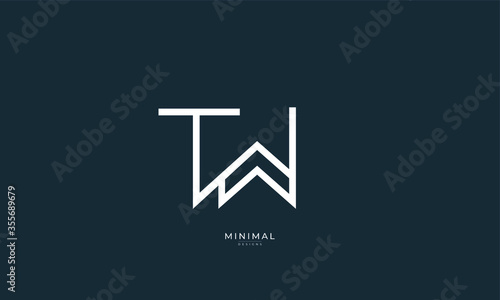 Alphabet letters icon logo TW