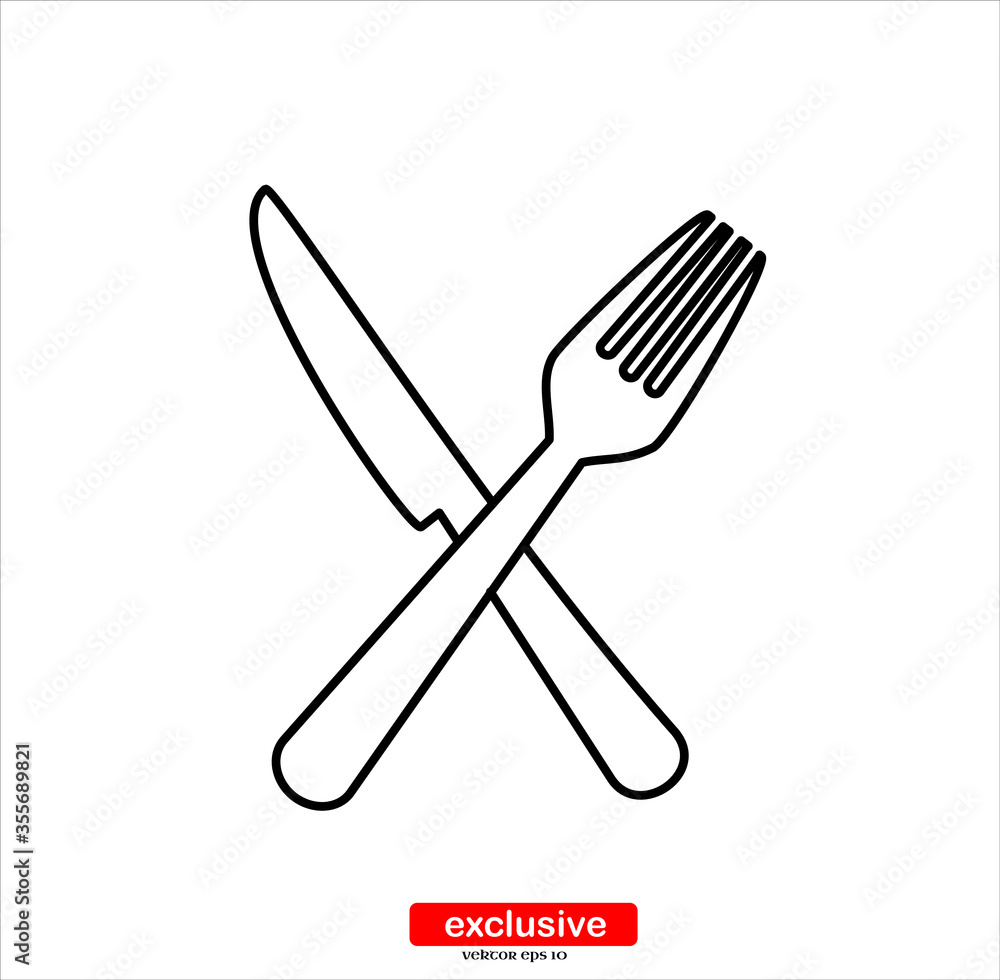 spoon and fork icon.Flat design style vector illustration for graphic and web design. spoon and fork icon.Flat design style vector illustration for graphic and web design.