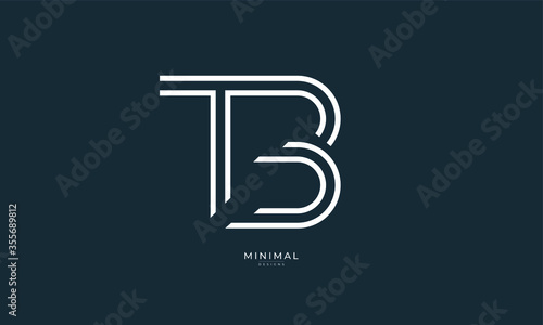 Alphabet letters icon logo TB