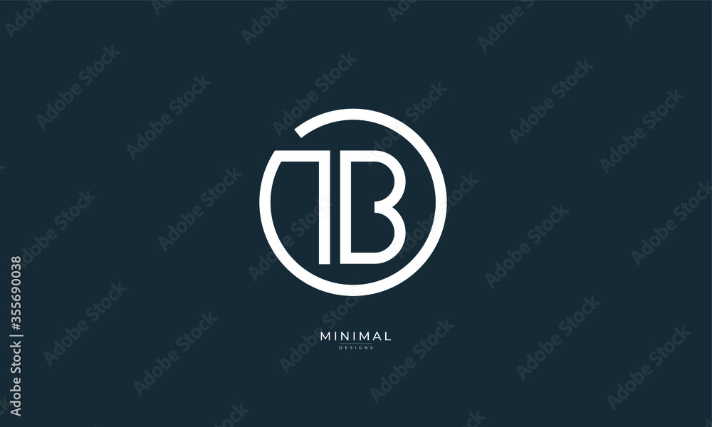 Alphabet letters icon logo TB Alphabet letters icon logo TB