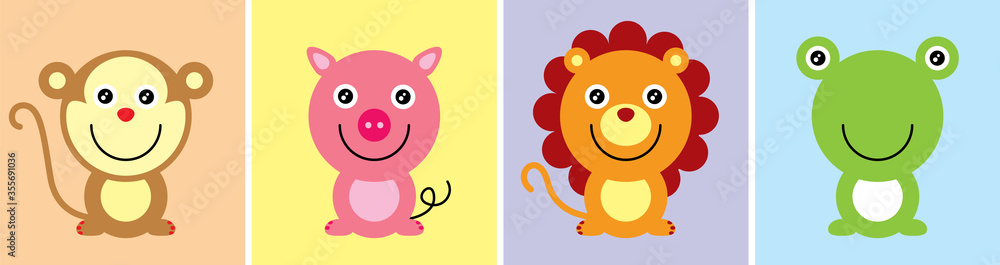 cute animals vector collection cute animals vector collection
