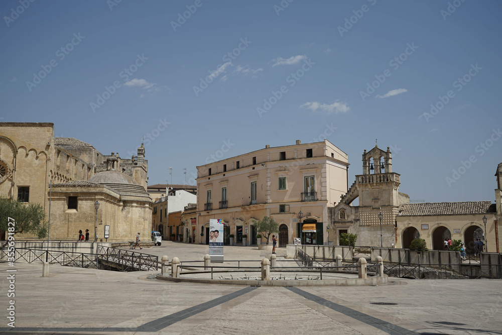 Square Vittorio Veneto - Matera, Basilicata - Italy
