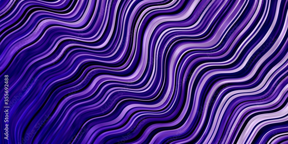 Light Purple vector background with curves. Abstract gradient illustration with wry lines. Best design for your ad, poster, banner.