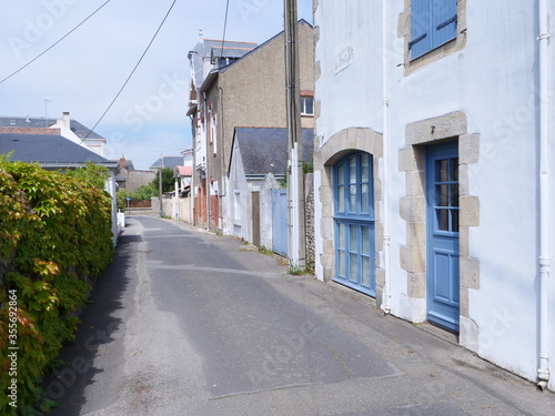 French houses at le Pouliguen a small city right near the sea. (may 2020)