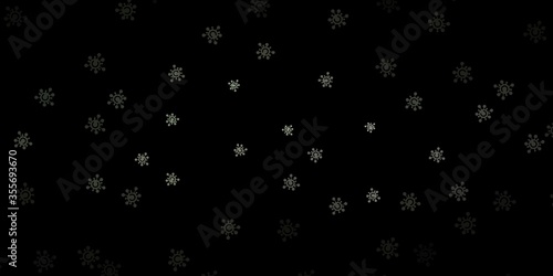 Dark gray vector texture with disease symbols.