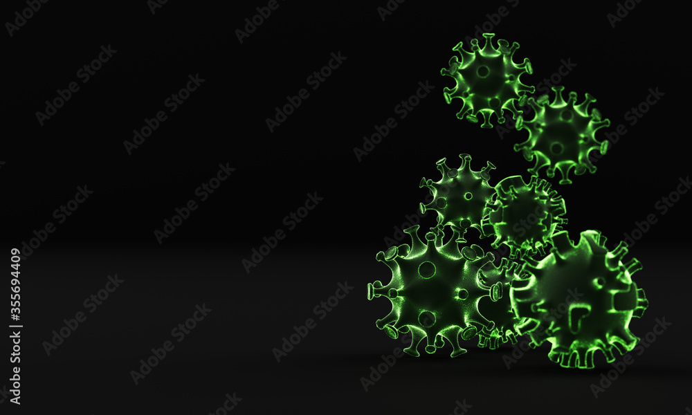 Coronavirus (COVID-19) The virus model is realistic 3d rendering Coronavirus (COVID-19) The virus model is realistic 3d rendering