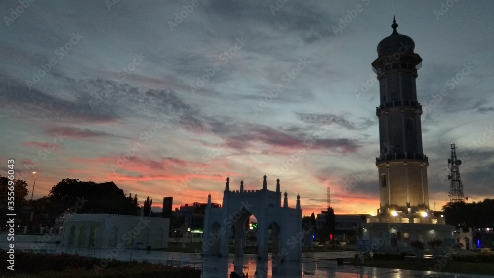 sunset in venice