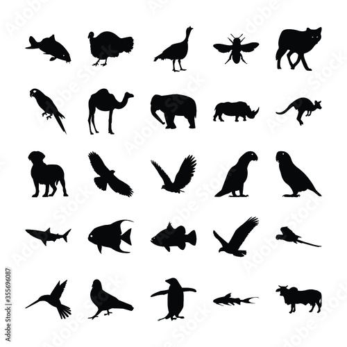 
Solid Icons Of Animals
