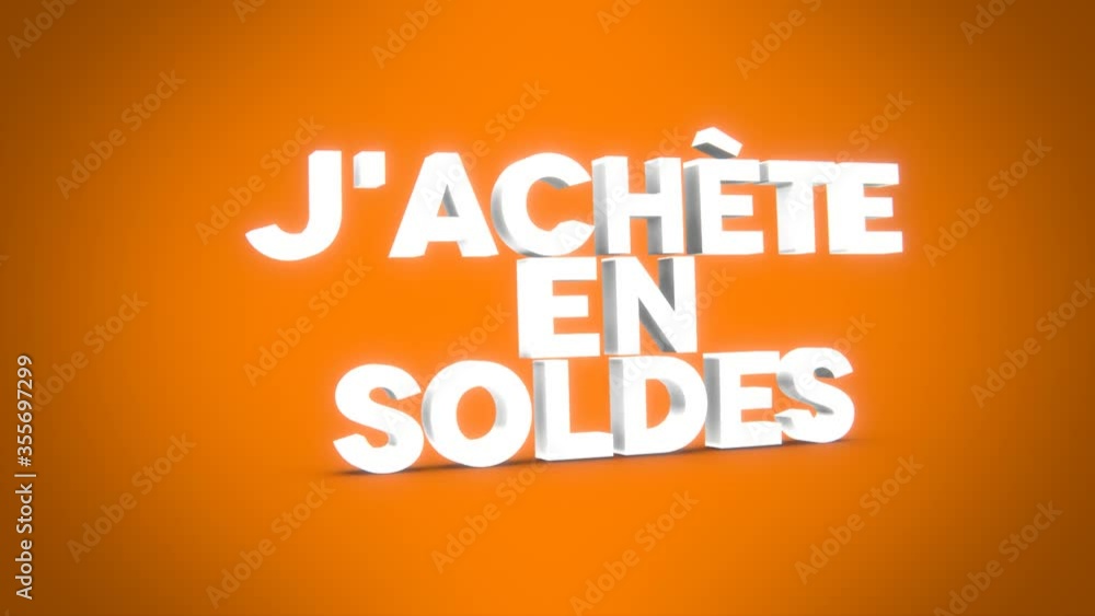 j'achète en soldes 3D fond orange j'achète en soldes 3D fond orange