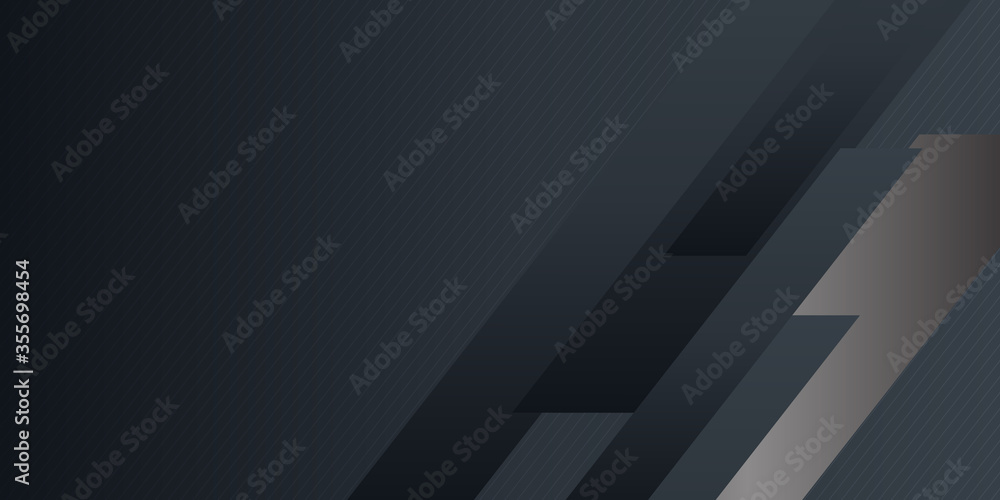 Dark black modern abstract background for presentation design. Vector illustration design for presentation, banner, cover, web, flyer, card, poster, wallpaper, texture, slide, 